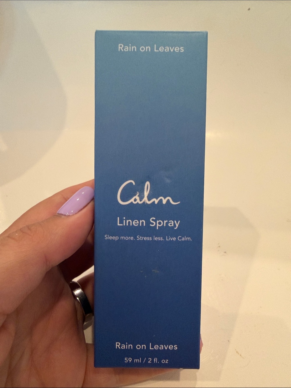 NWT Calm Linen Spray - Rain on Leaves (Blue) 59ml (2 fl oz)